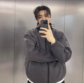 碳灰風褸 韓國男裝
