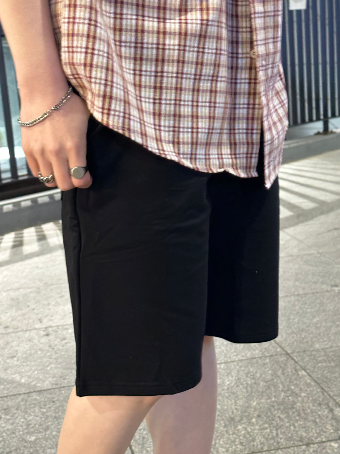 [小個子ok!]黑色棉短褲