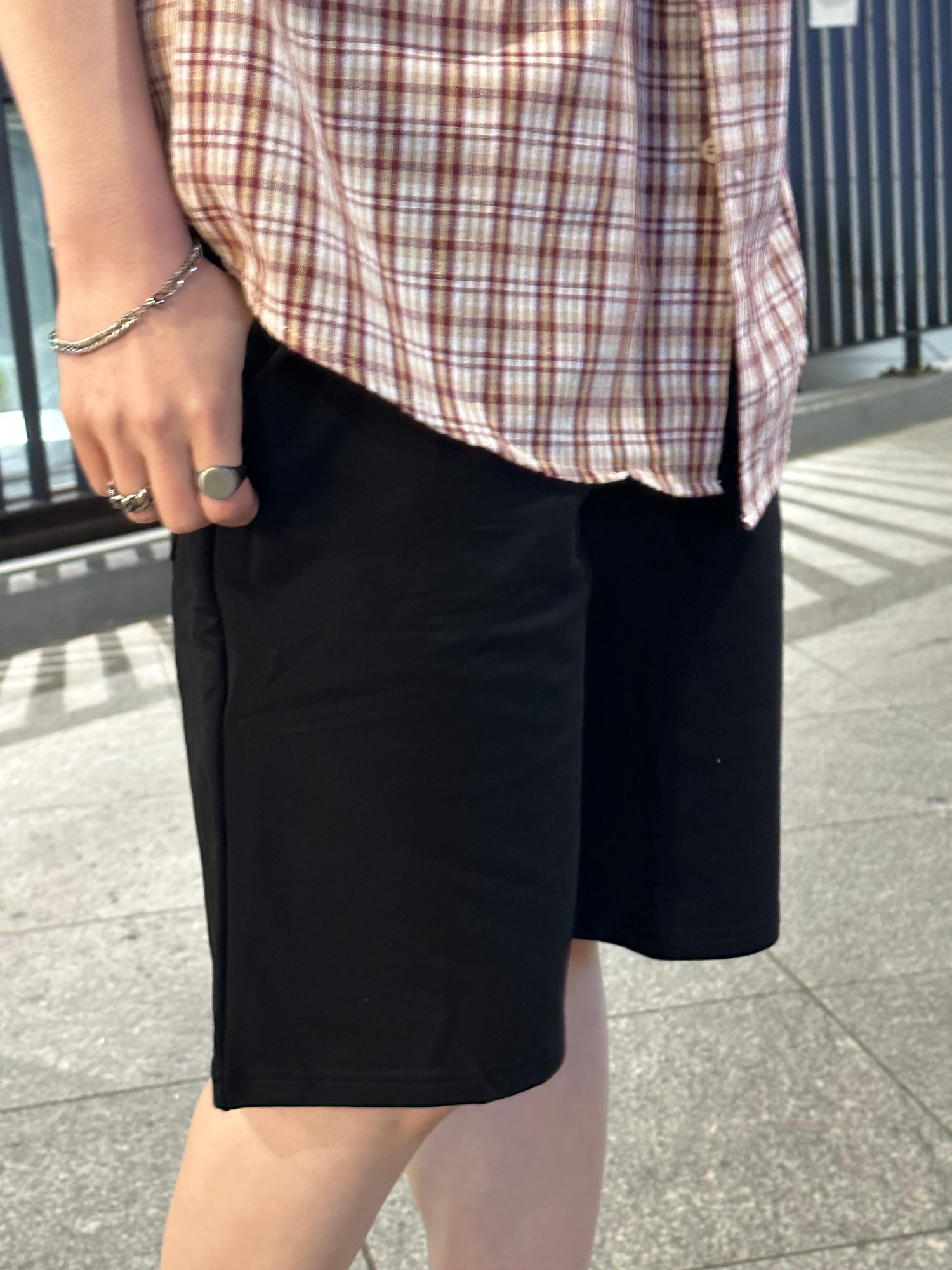 [小個子ok!]黑色棉短褲