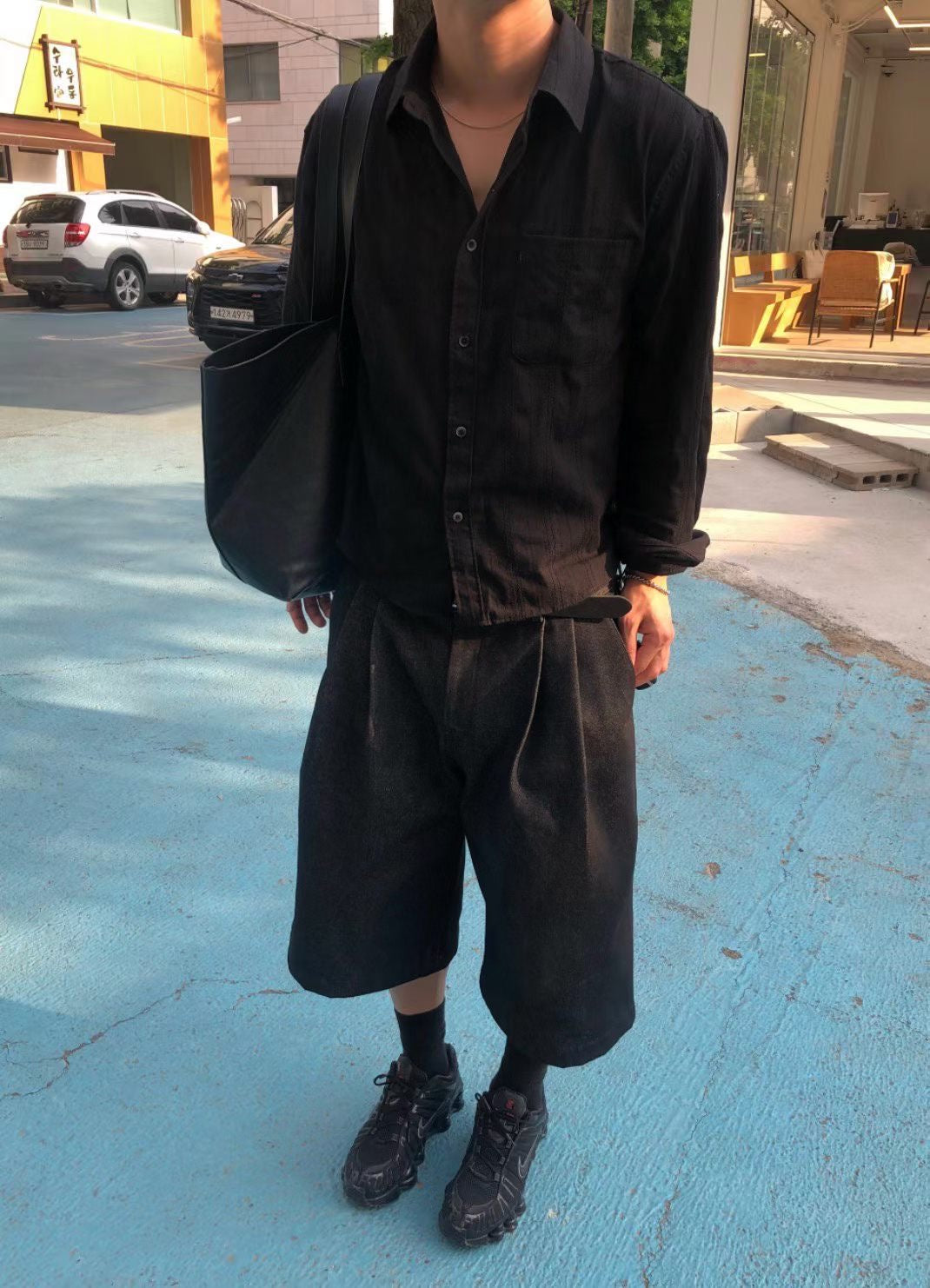 中長牛仔布短褲
