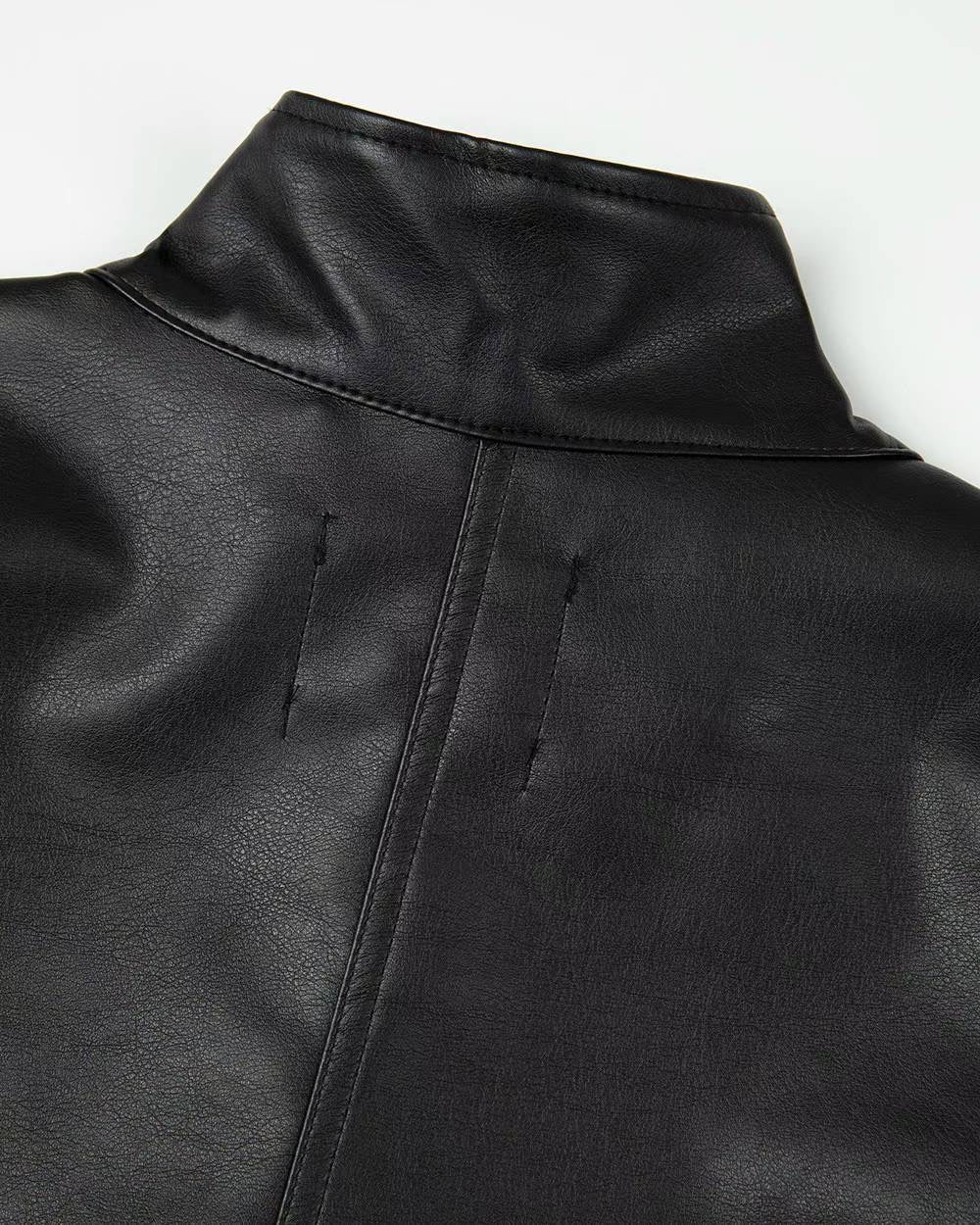 拉鍊領皮上衣 韓國男裝