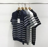 間條Polo短袖上衣