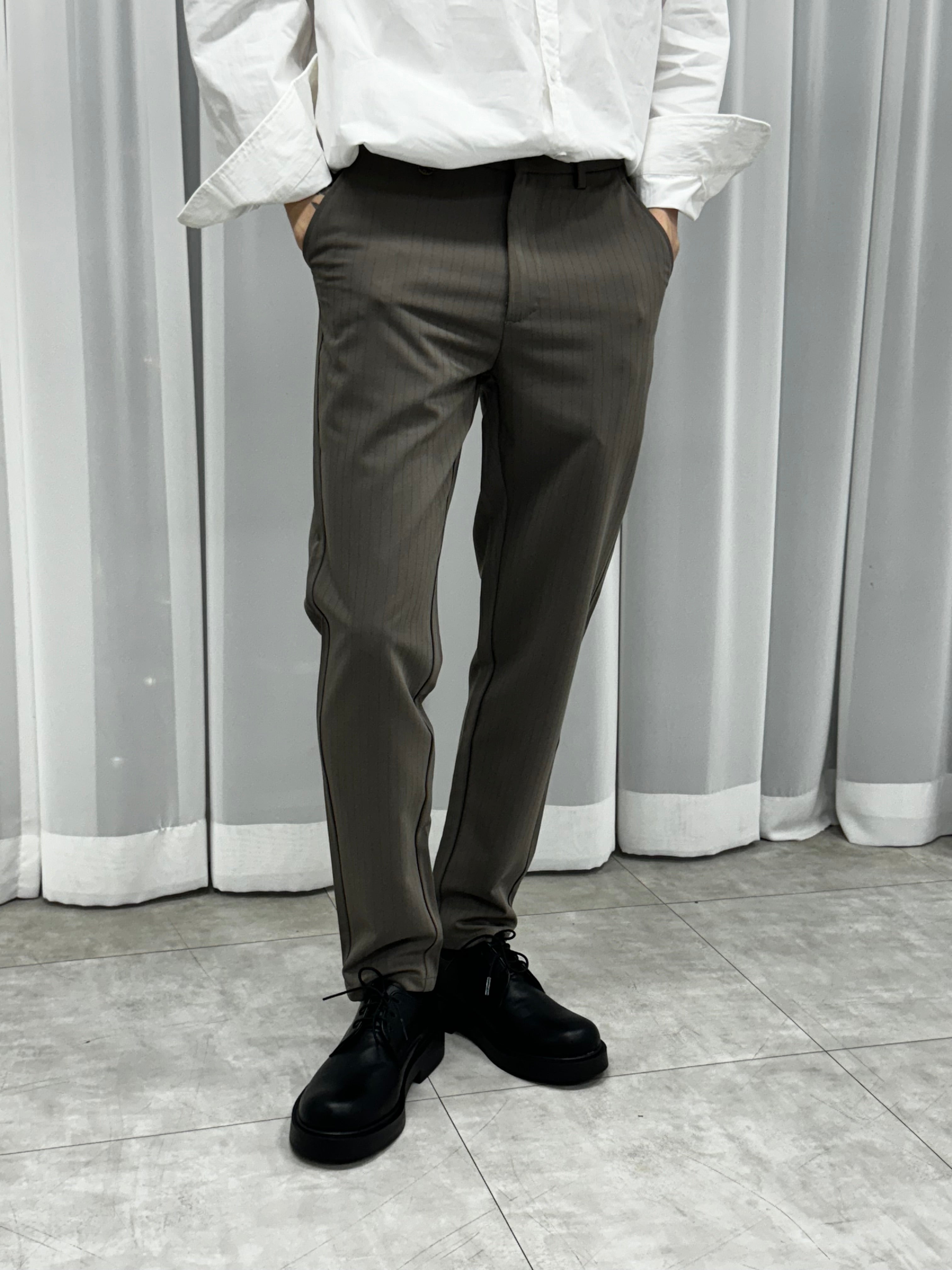 [韓國製增高4cm]加厚尖圓頭德比鞋Derby Shoes