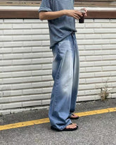 水藍牛仔褲 韓國男裝