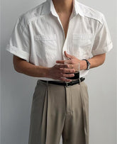 挺身短袖襯衫 男裝衫