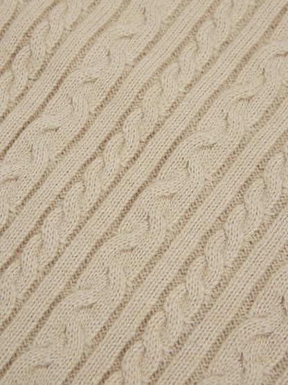 基本款麻花針織上衣