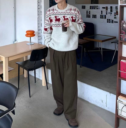 垂墜感挺身西裝褲