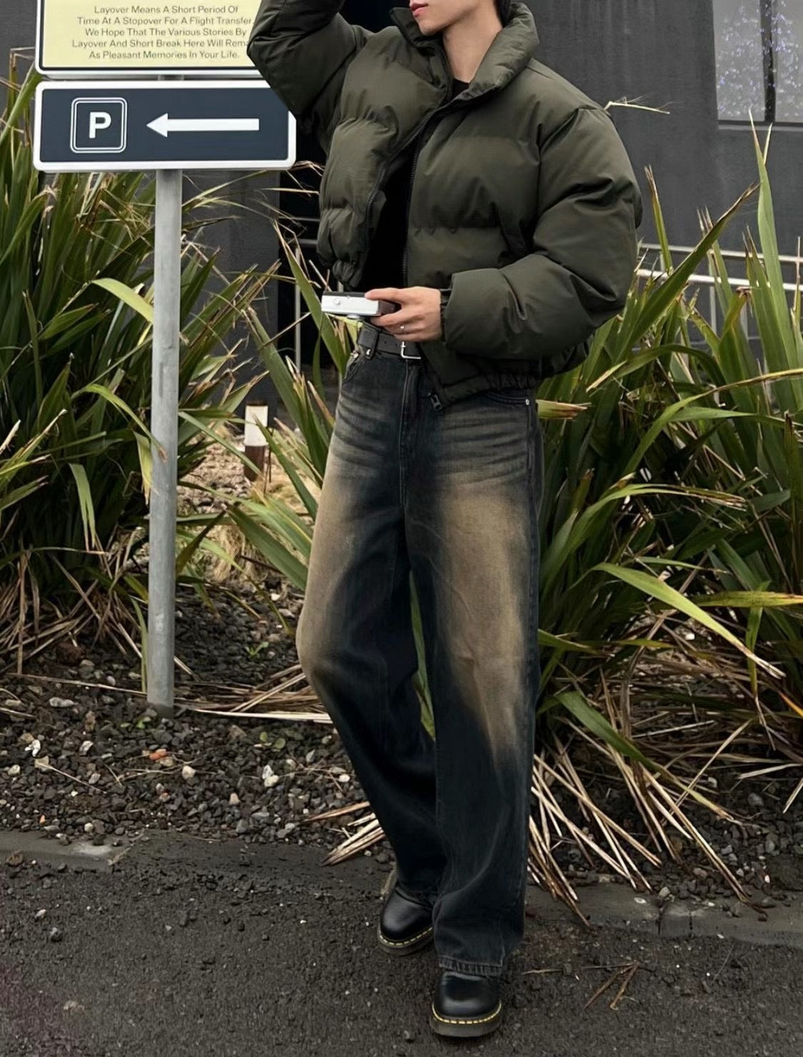 現貨 韓系水洗街頭牛仔褲