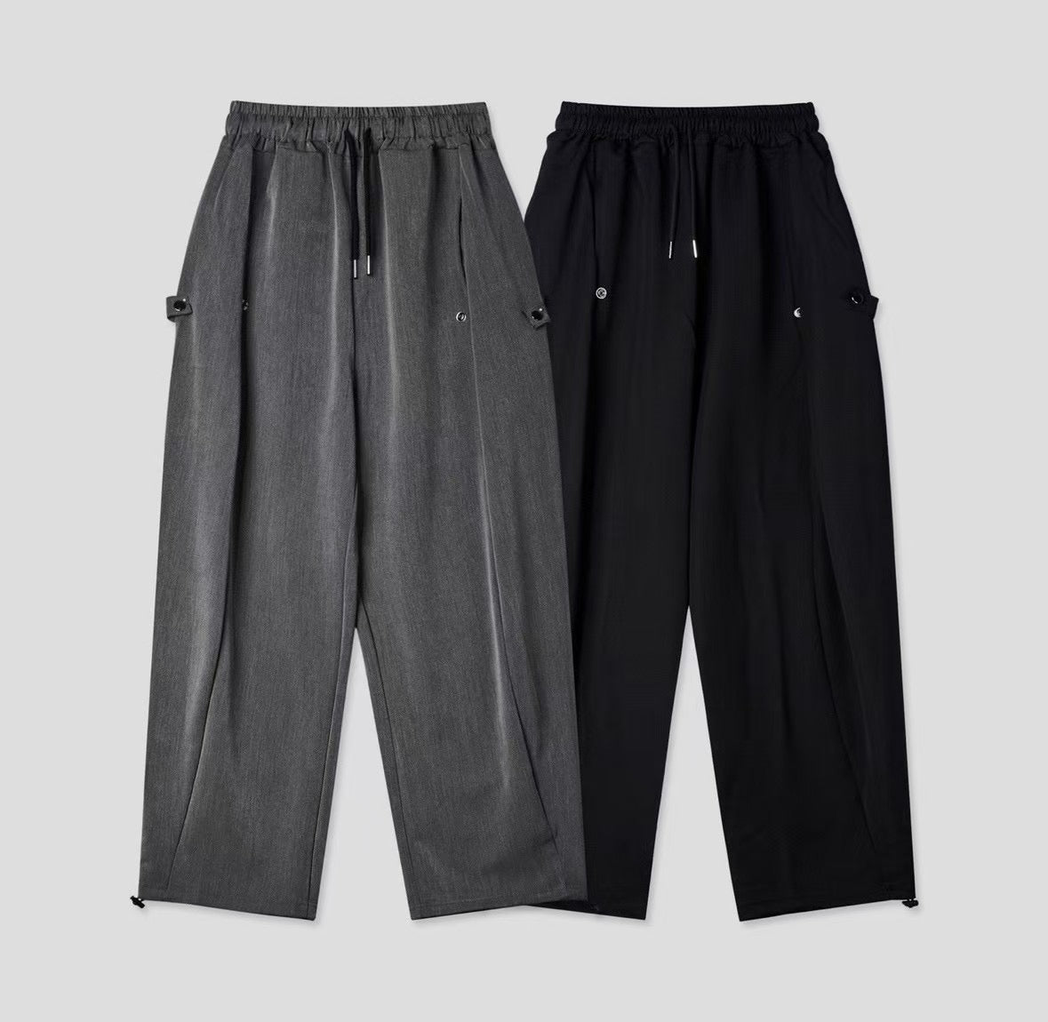 側扣落地長褲 韓國男裝