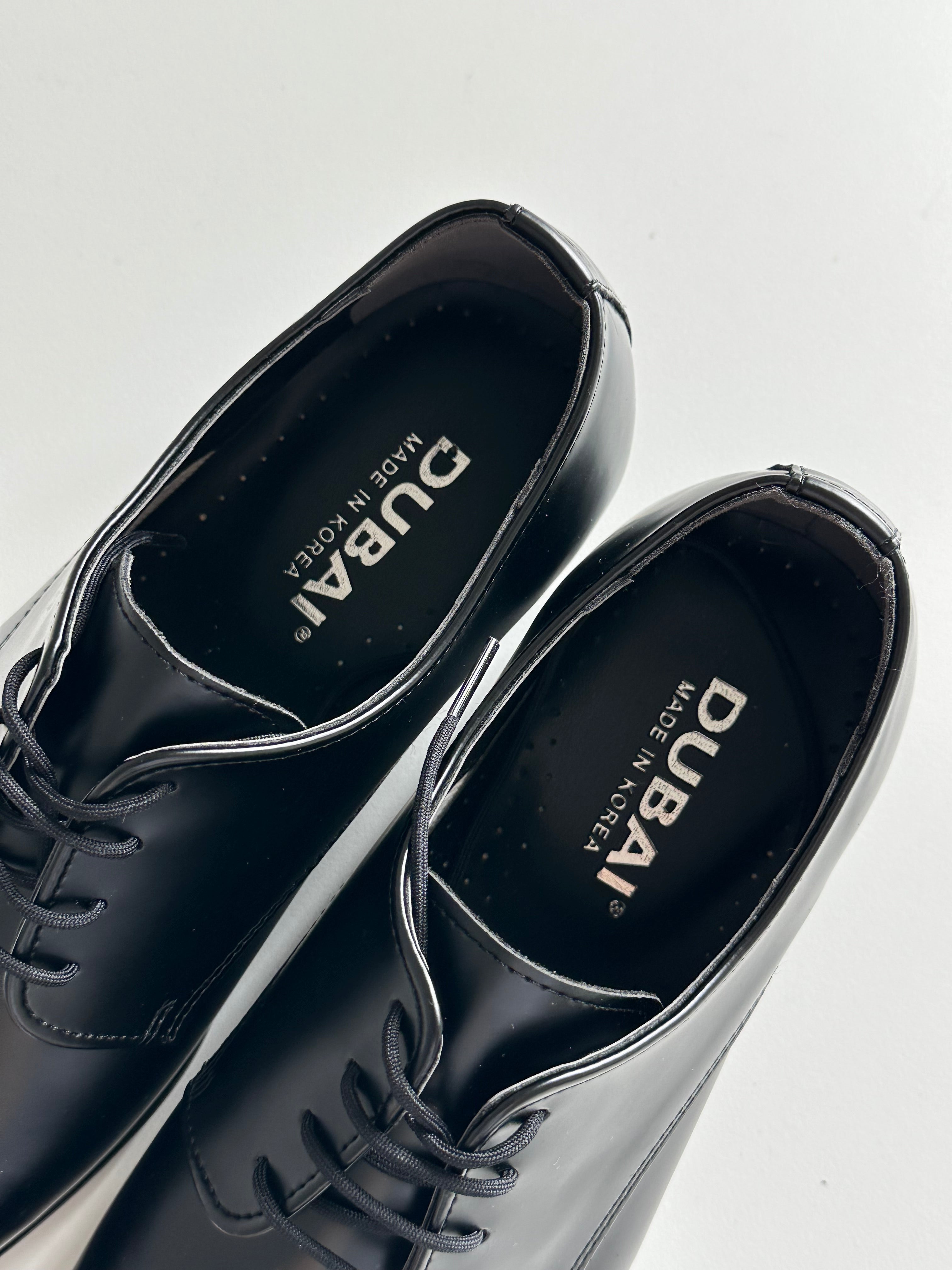 韓國製皮革德比鞋