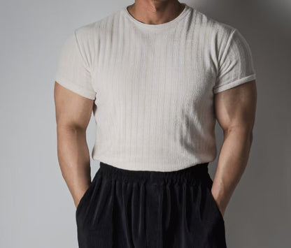 質感輕絨面短袖上衣