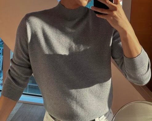 柔軟親膚半領上衣