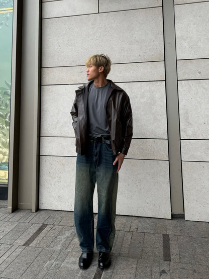 側間水洗牛仔褲 韓國男裝