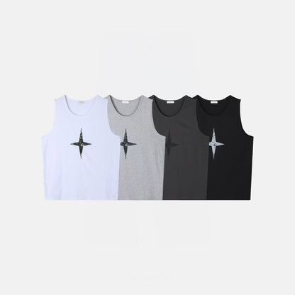 寬鬆四邊星背心 香港男裝