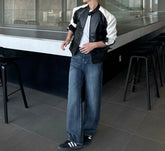 深藍挺身牛仔褲 － 韓國男裝