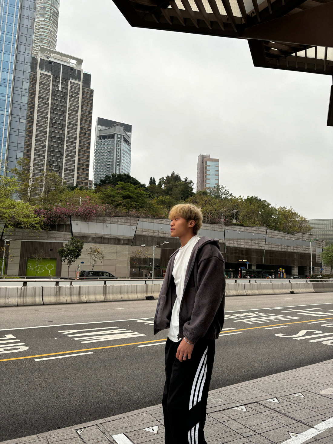 毛毛連帽外套 韓國男裝