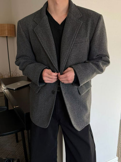 羊毛挺身西裝外套