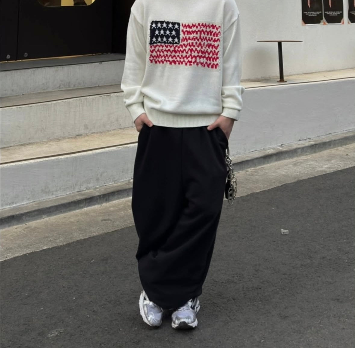 闊身落地棉長褲