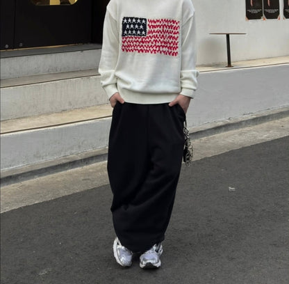 闊身落地棉長褲