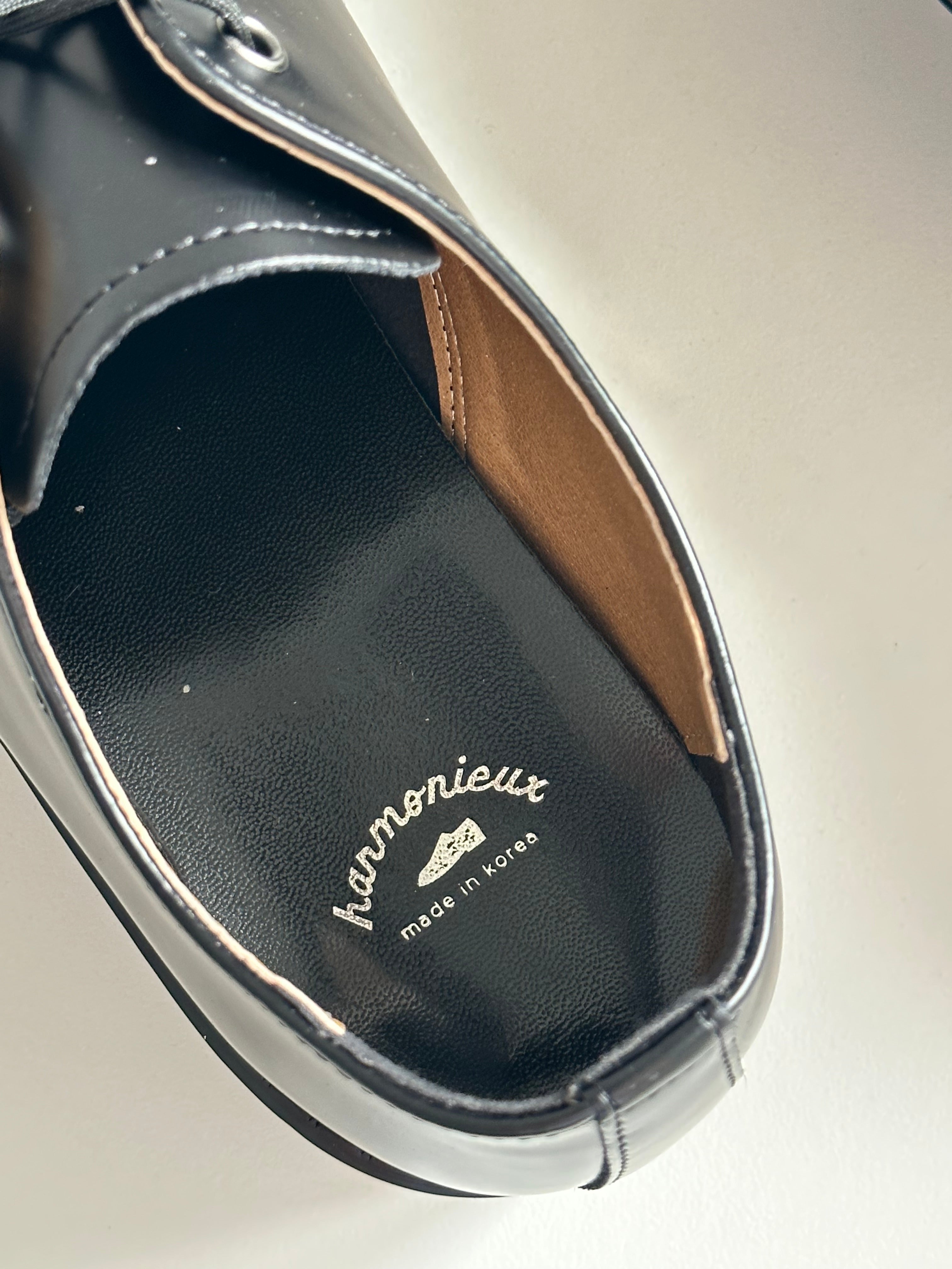 韓國製皮革傳統德比鞋