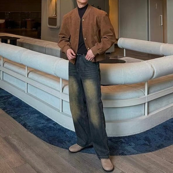 深藍色牛仔褲 韓國男裝褲