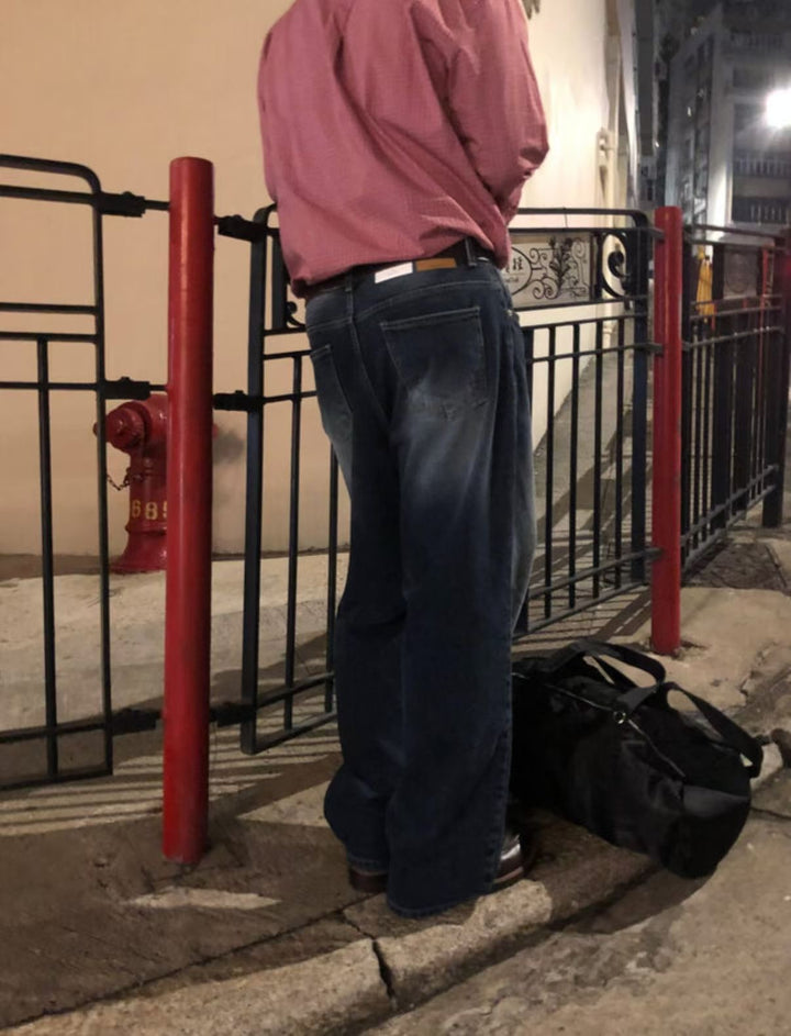 暗藍黑牛仔褲