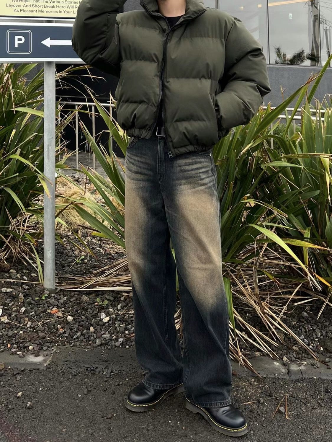 現貨 韓系水洗街頭牛仔褲