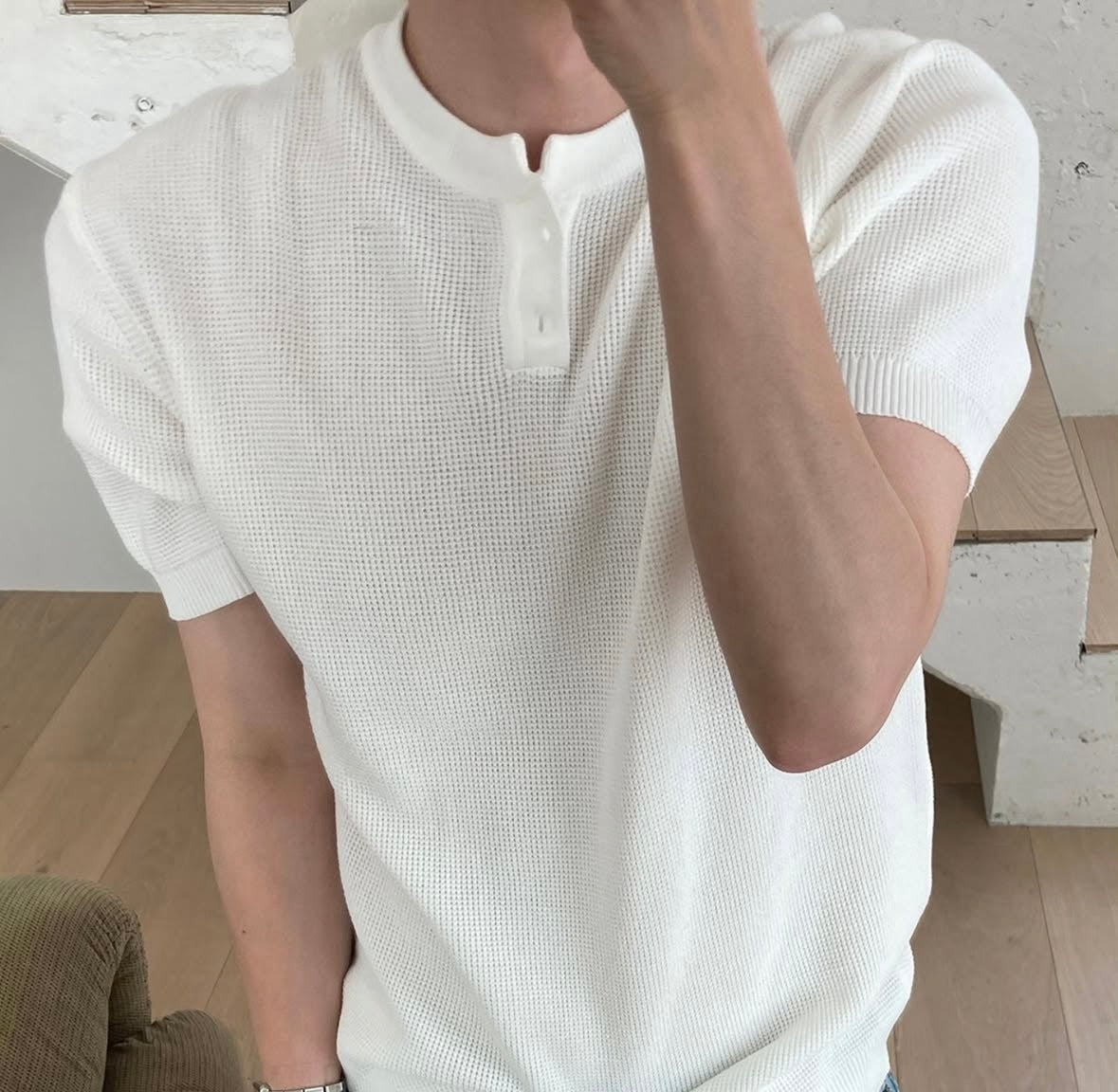 Waffle短袖上衣