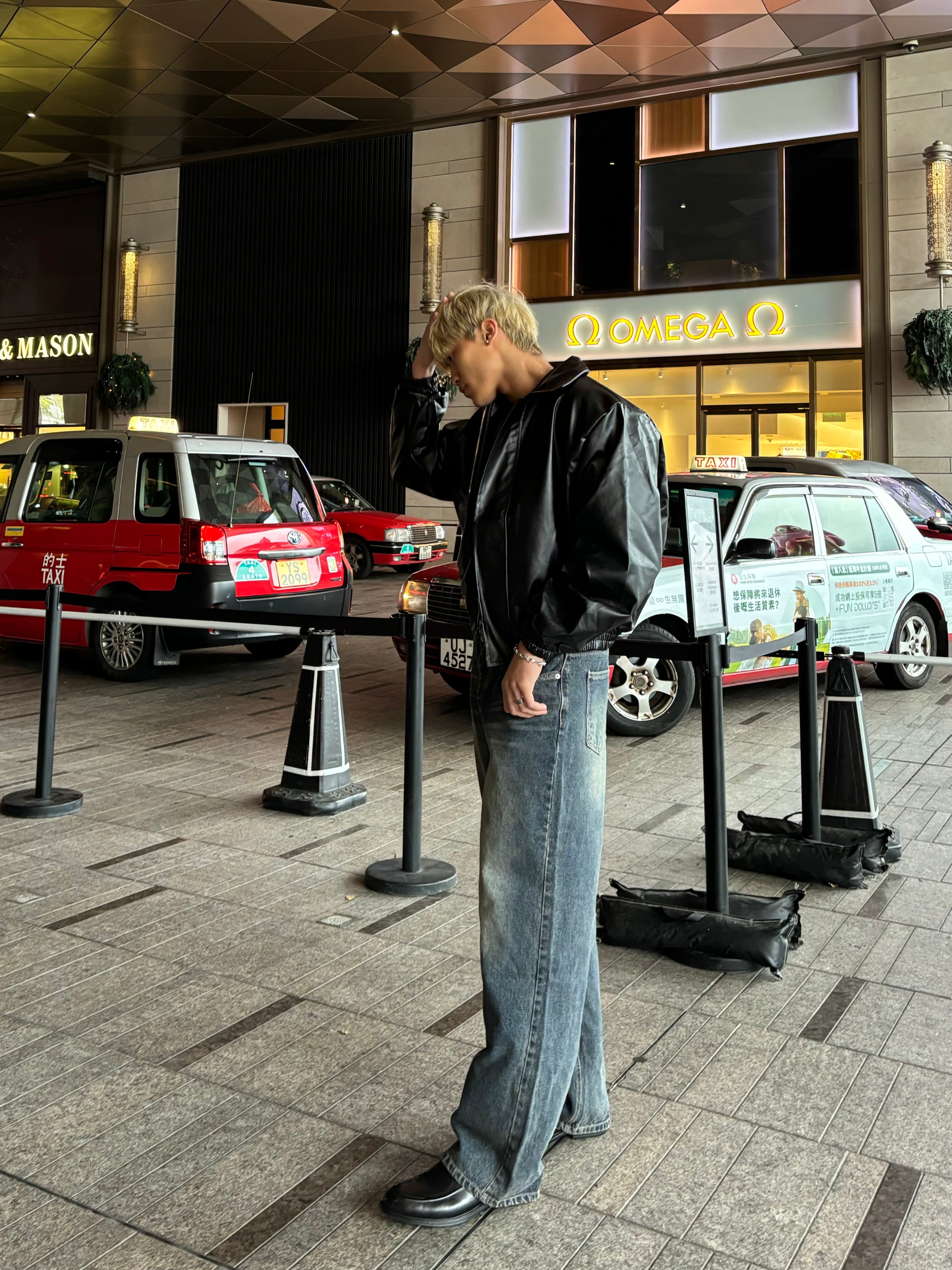 深藍落地牛仔褲 韓國男裝