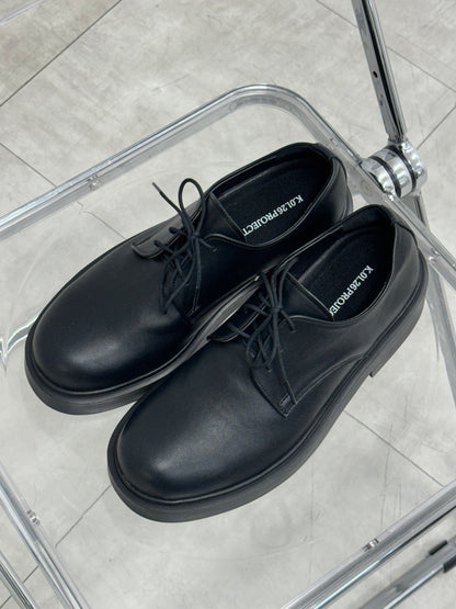 [韓國製增高4cm]加厚尖圓頭德比鞋Derby Shoes