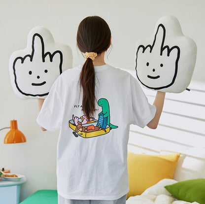 [減壓]LineFriends可愛不失禮貌舉中指抱枕