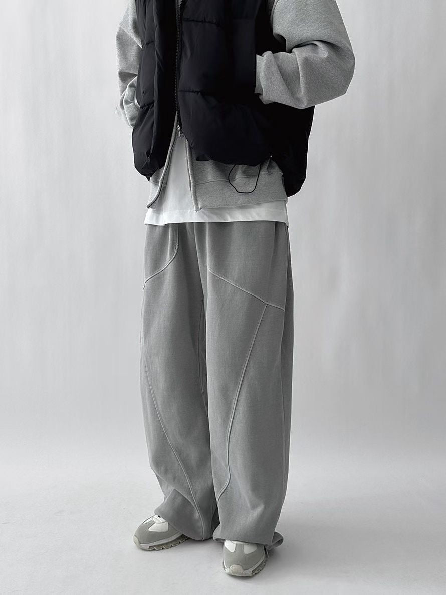 落地不規則紋棉褲