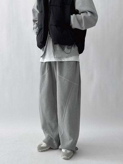 落地不規則紋棉褲