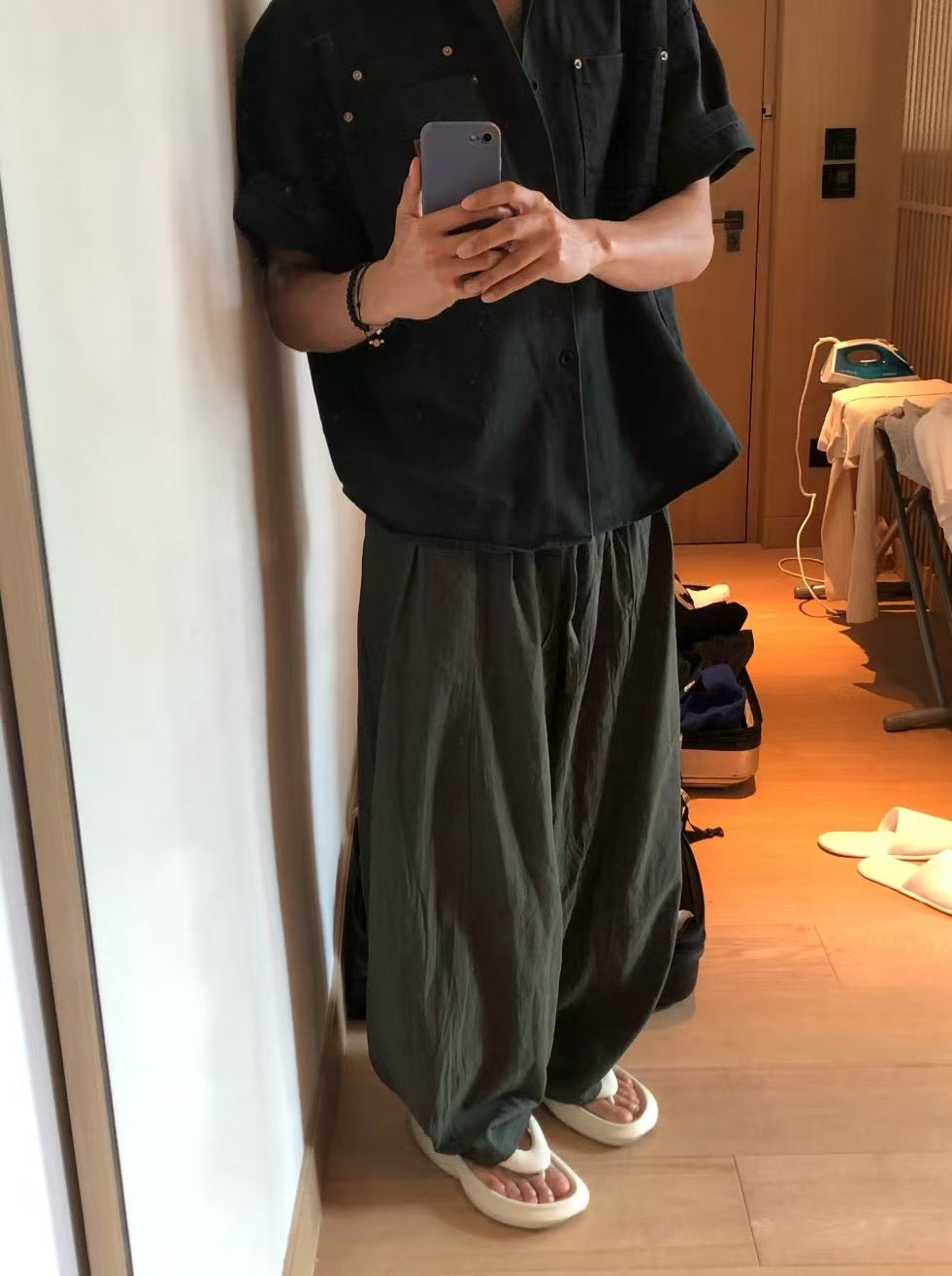 男女裝系列 寬鬆落地長褲