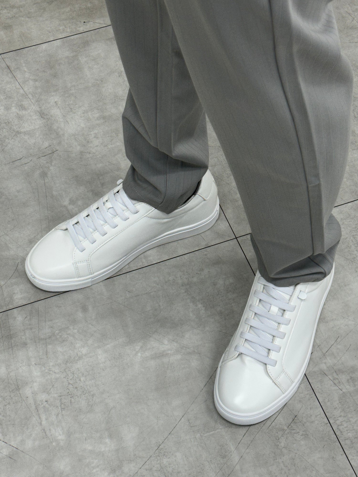 [韓國製增高3cm]純白波鞋