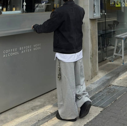 闊身落地棉長褲