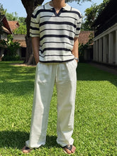 間條翻領上衣 韓國男裝