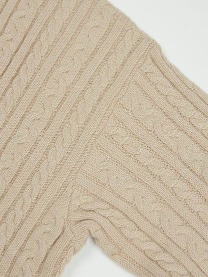 基本款麻花針織上衣