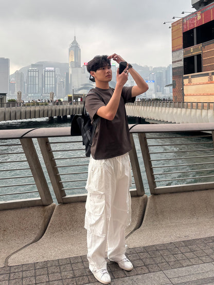 闊腳口袋落地褲