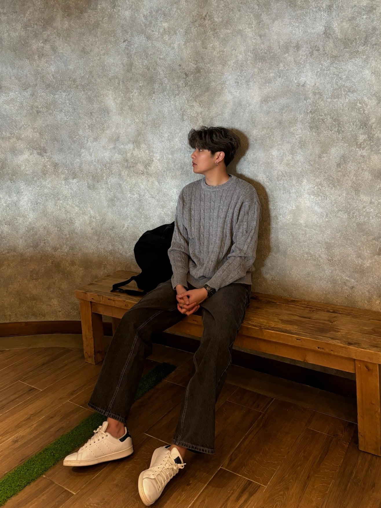 麻花針織親膚上衣 香港男裝