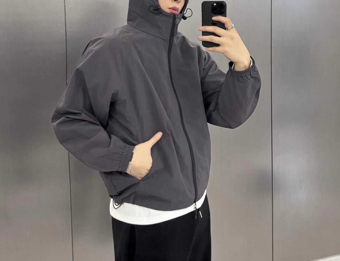 碳灰風褸 韓國男裝