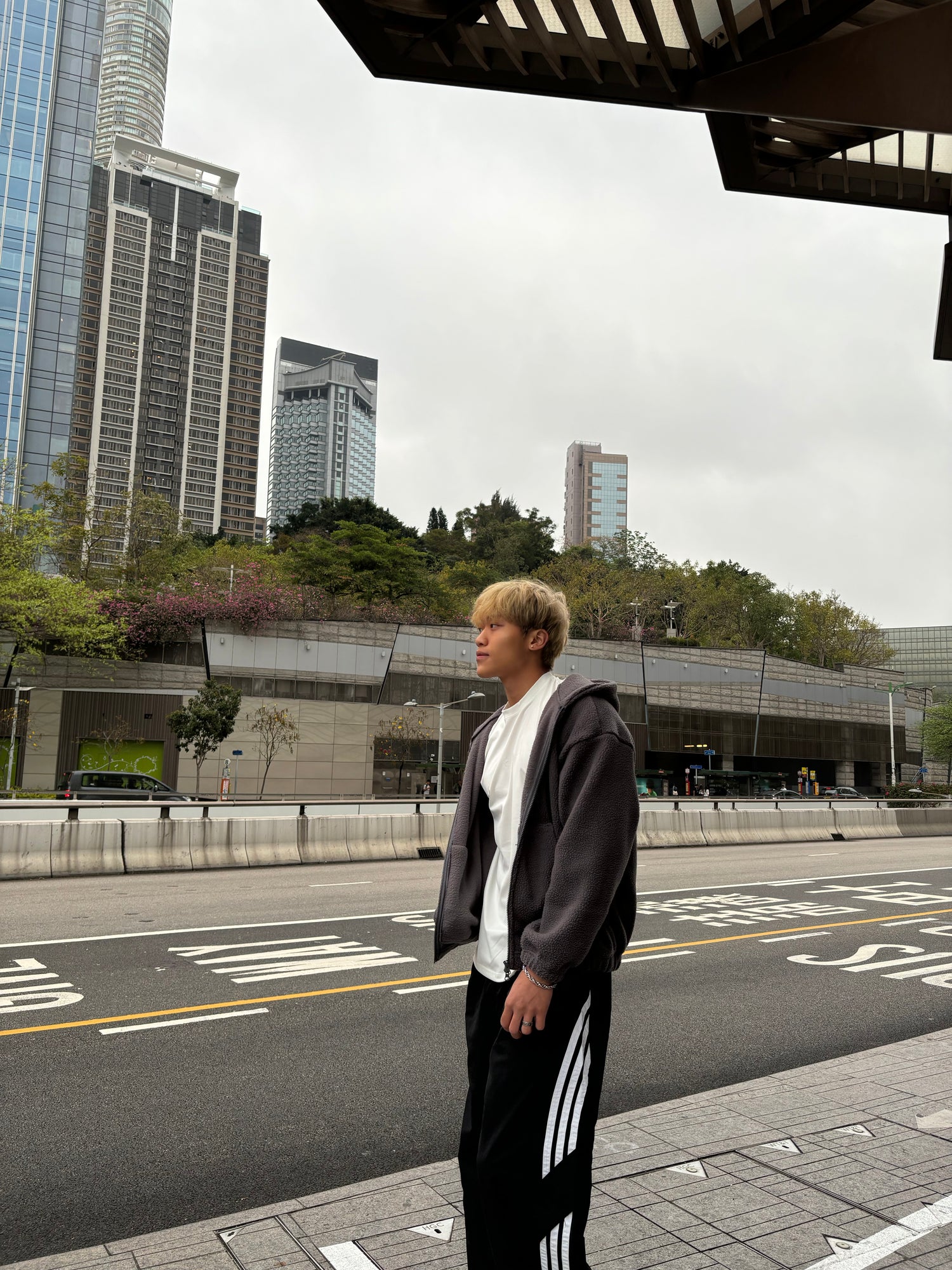 毛毛連帽外套 韓國男裝
