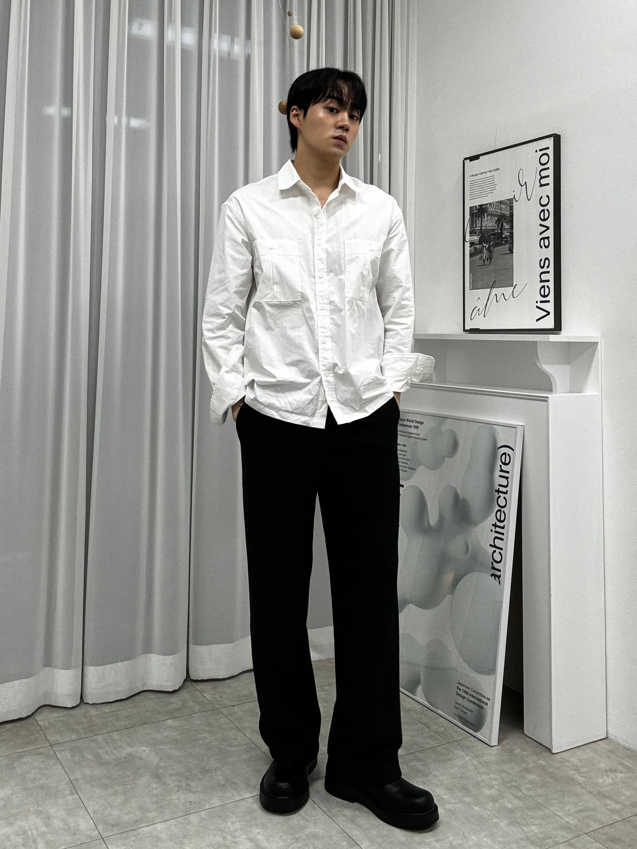 [韓國製增高4cm]加厚尖圓頭德比鞋Derby Shoes