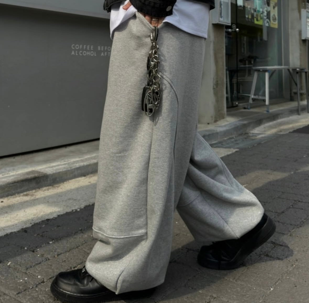 闊身落地棉長褲