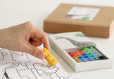 [創意育兒]韓國製無毒大豆蠟筆盒(Lego/俄羅斯方塊/農場水果/花生形狀)