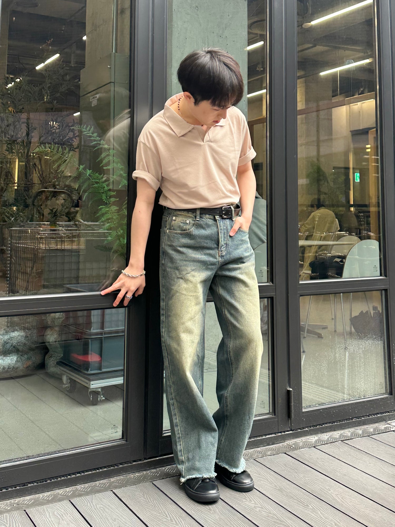 [小個子ok!]水洗漸變藍牛仔褲