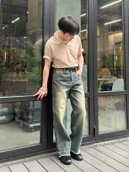 [小個子ok!]水洗漸變藍牛仔褲