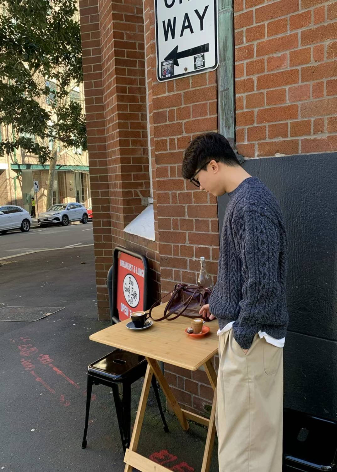 &lt;情侶裝系列&gt;針織簡約上衣