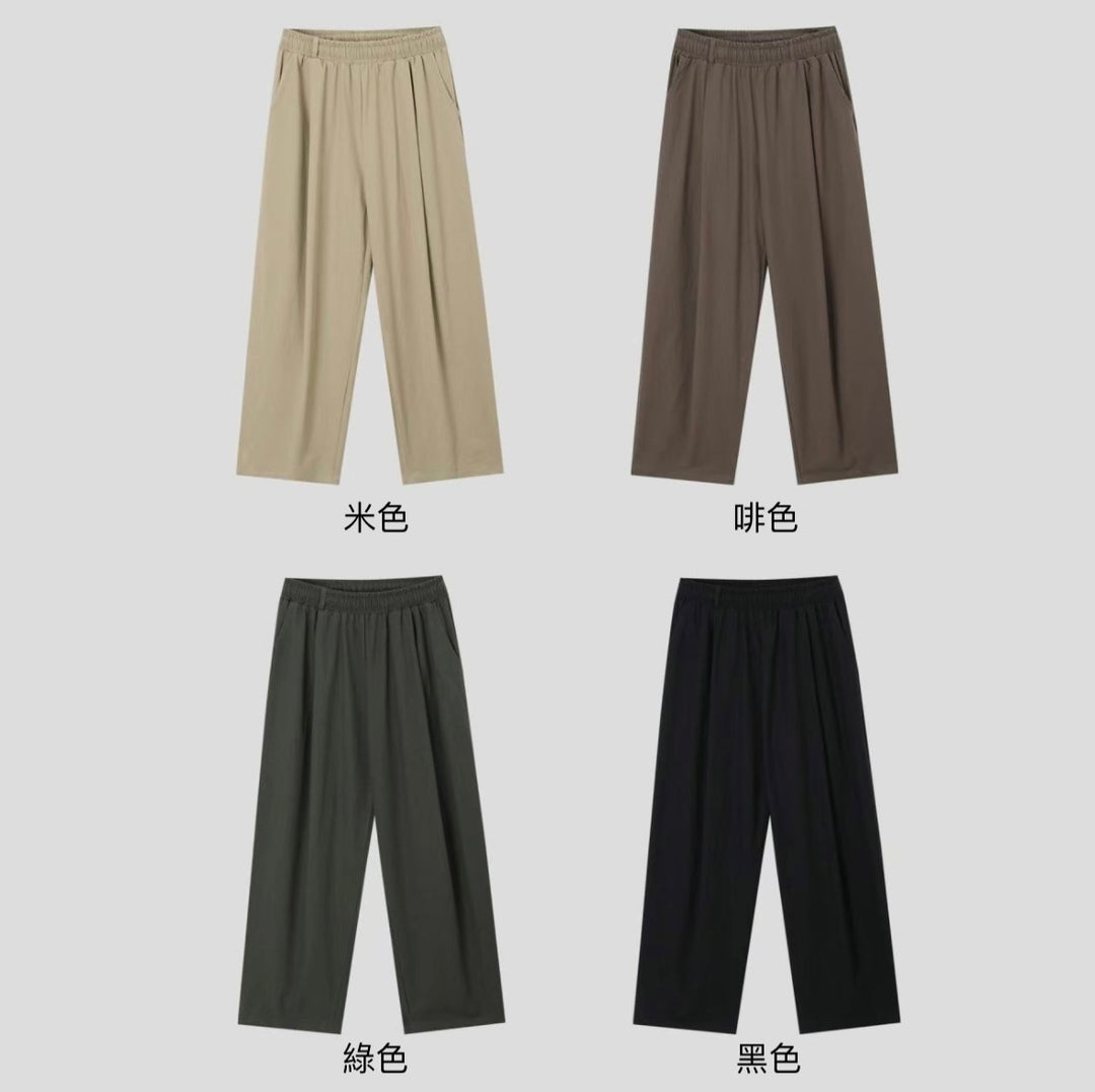 落地彈性長褲
