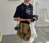 拼色復古短袖上衣 韓國男裝